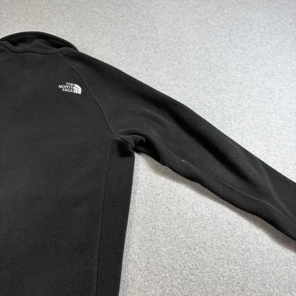 North Face Jacket Mens Small Black Full Zip Fleece Outdoor Layering Hiking Climb
